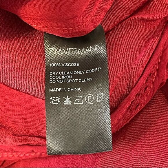 ZIMMERMANN Crossover gathered crepe blouse - Picture 6 of 8